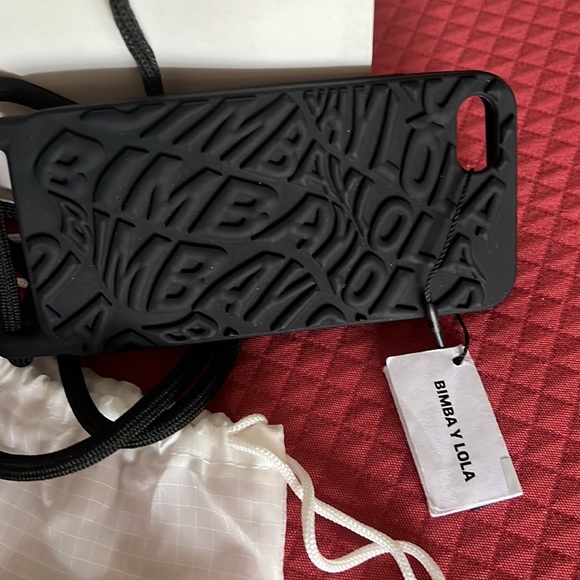 NWT BIMBA Y LOLA iPhone SE phone case with neck or shoulder strap.Great quality! - Picture 7 of 8